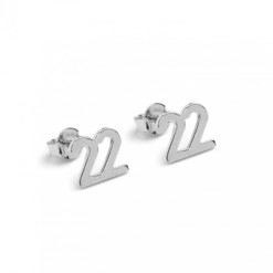 Big Number Studs Silver - 3