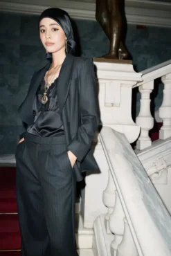 Billie Pinstripe Black