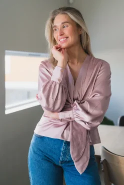 Blair Blouse Semi Rich Blush