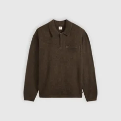 Boulder Collared Half Zip Hot Fudge