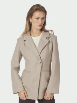 Bowie Herringbone S Blazer Sand