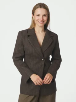 Bowie Stripe Blazer Brown
