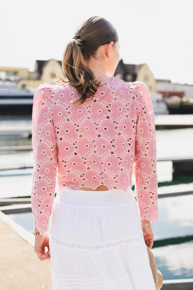 Broderie Anglaise Jacket Rose Pink
