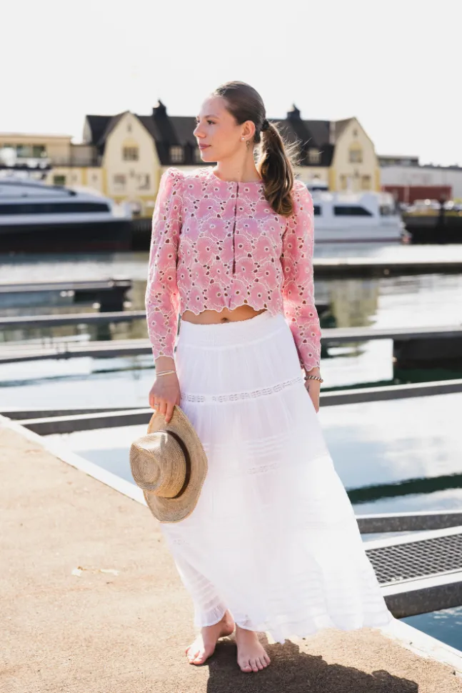 Broderie Anglaise Jacket Rose Pink