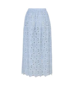 Broderie Anglaise Skirt Light Blue