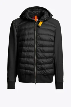 Buck Fleece/Nylon Hooded Jacket Black