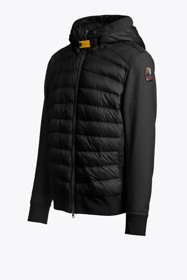 Buck Fleece/Nylon Hooded Jacket Black