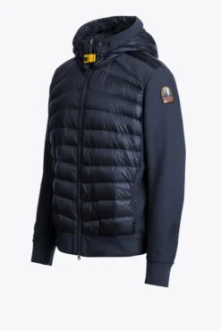 Buck Fleece/Nylon Hooded Jacket Blue Navy
