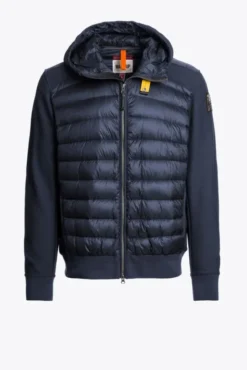 Buck Fleece/Nylon Hooded Jacket Blue Navy