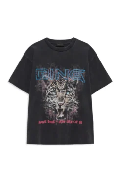 Cade Tee Leo Muse Washed Black