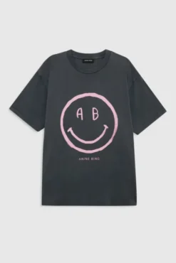 Cade Tee Smiley Washed Grey