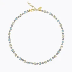 Calanthe Necklace Gold Sky Combo