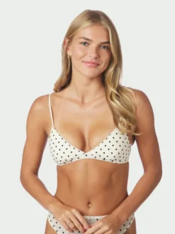 Calla Dot Mesh Bra Ivory
