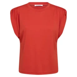 Camilla Ruched Shoulder Top Flame