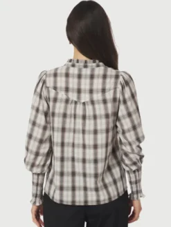 Camisa Big Check Blouse Offwhite