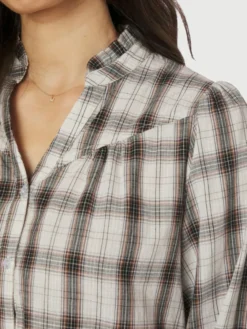 Camisa Big Check Blouse Offwhite