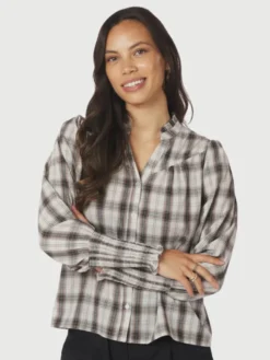 Camisa Big Check Blouse Offwhite