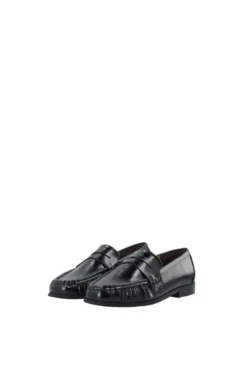 Carma Penny Loafer Faux Leather Black Pratia