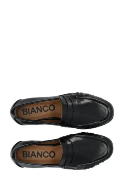 Carma Penny Loafer Faux Leather Black Pratia