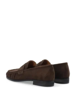 Carma Penny Loafer Faux Suede Brown