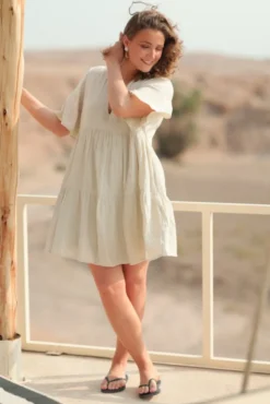 Casablanca Short Dress White Swan