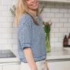 Catina Pilla 2/4 Pullover V Indigo/Egret