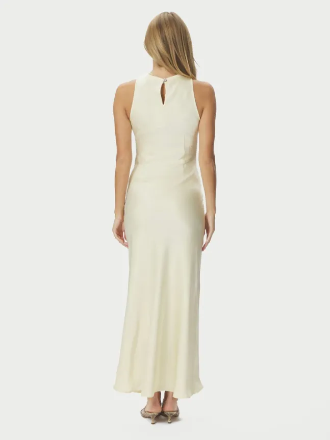 Celinie Heavy Sateen Dress Light Yellow