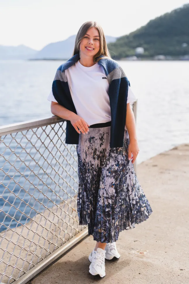 Charming Skirt Print Grey