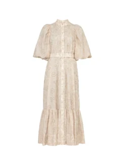 Checks Belt Dress Khaki
