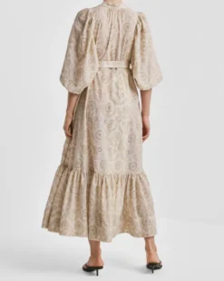 Checks Belt Dress Khaki