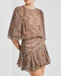 Chiffon Mini Dress Autumn