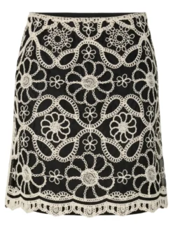 Cilia SL HW Crochet Skirt Black W. Pristine