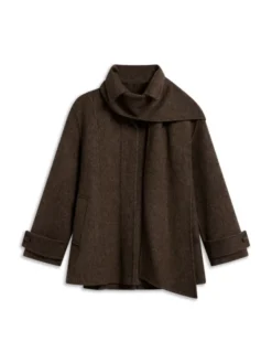 Clara Coat Dark Brown