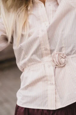 Clarida Rose Stripe Shirt Light Yellow