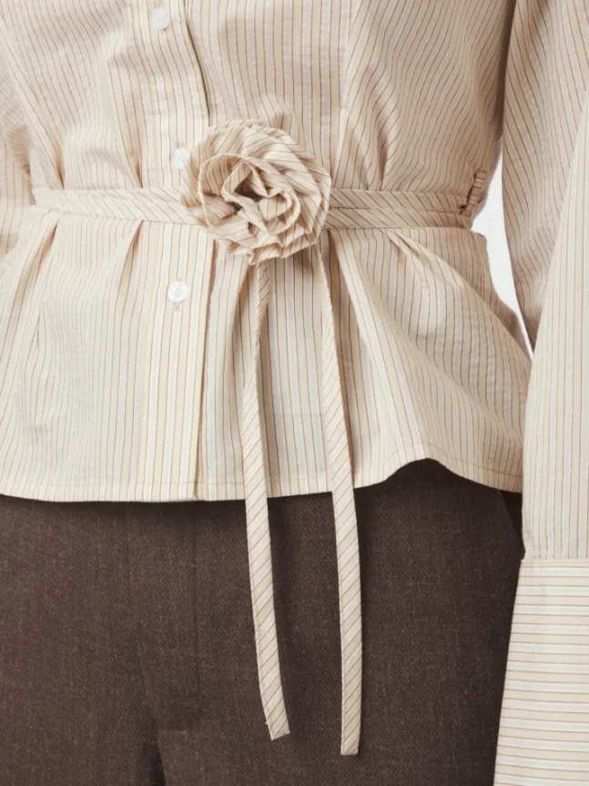 Clarida Rose Stripe Shirt Light Yellow