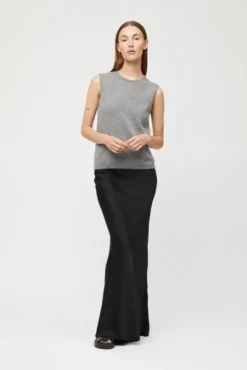 Classic Cashmere Tank Gray Melange