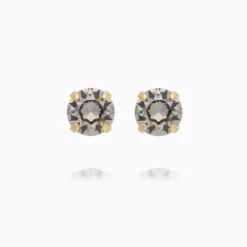 Classic Stud Earrings Gold Greige