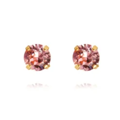 Classic Stud Earrings Gold Light Rose
