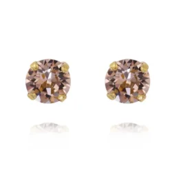 Classic Stud Earrings Gold Vintage Rose