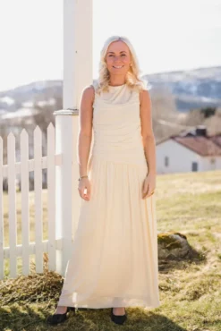 Cludine Mesh Dress Light Yellow