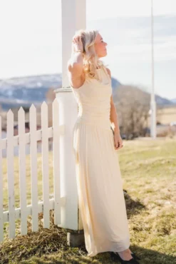 Cludine Mesh Dress Light Yellow