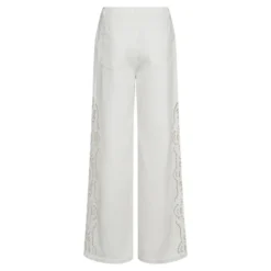 Colette Embroidery Pant Offwhite