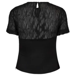 Colton Lace Mix Top Black