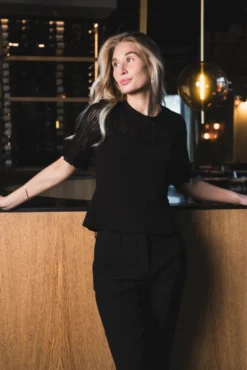 Colton Lace Mix Top Black