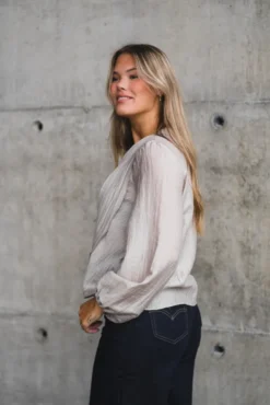 Conny Drape Blouse Mink