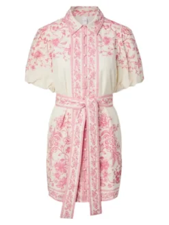 Coralina 2/4 Shirt Dress Pristine Coralina Print