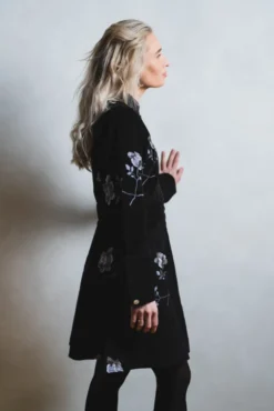 Cord Mini Dress Black
