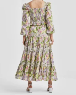 Cotton Slub Skirt Summer Lilacs