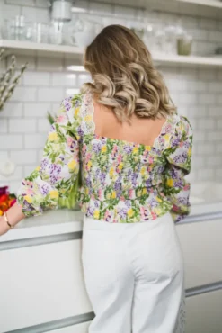 Cotton Slub Top Summer Lilacs