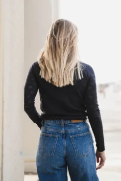 Cove Pointelle Dark Grey